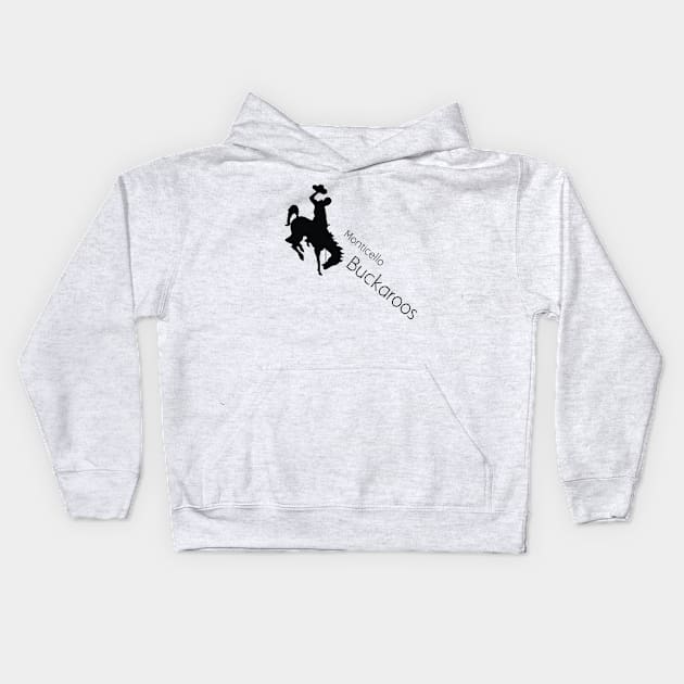 Modern Monticello Buckaroo Kids Hoodie by PunIntended